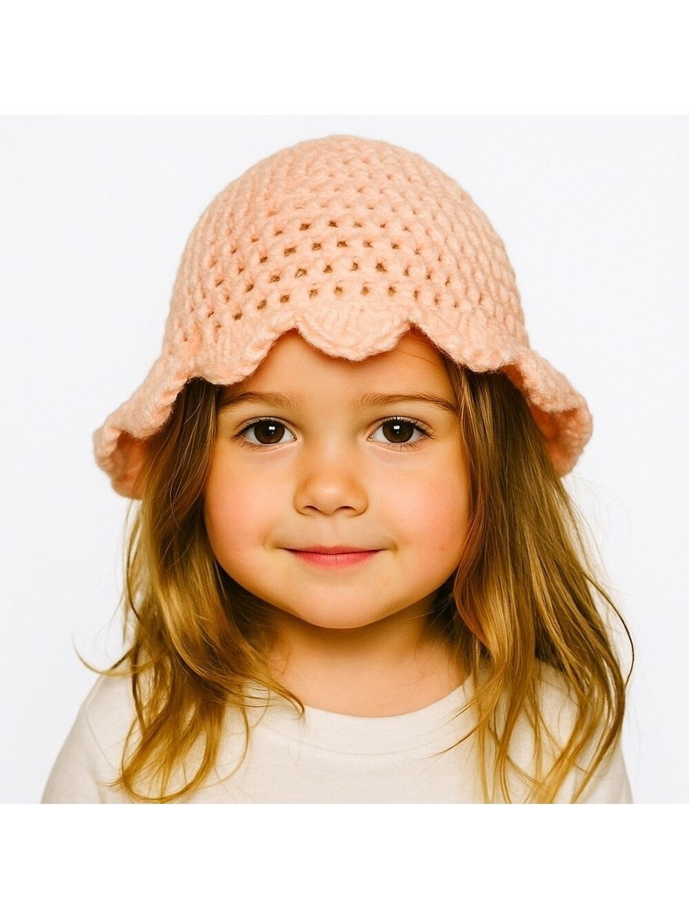 Upcycled Handmade Crochet Beanie Hat for Girls Pink Winter Hat Soft and Cozy hat